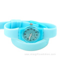 New Design Children Long Silicone Band Plastic Watch